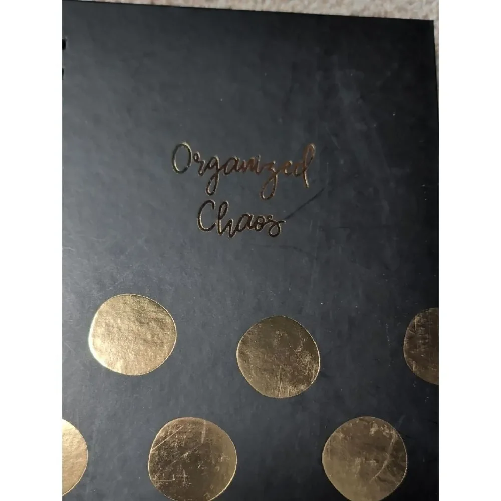 Black and Gold Spiral Notebook - Home Office Journal